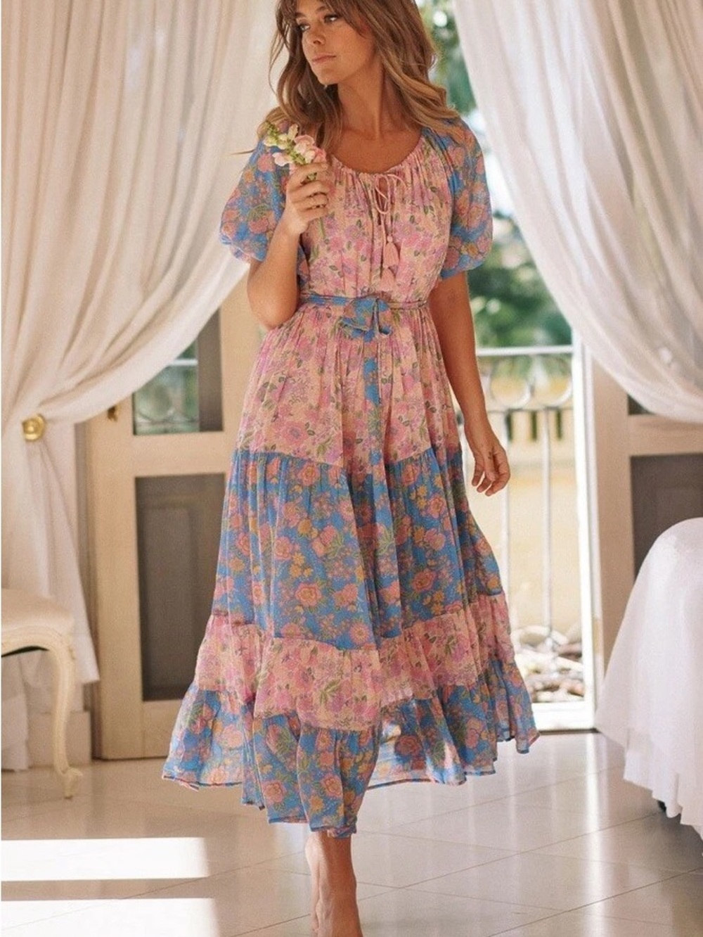 Spell Juniper Tiered Gown